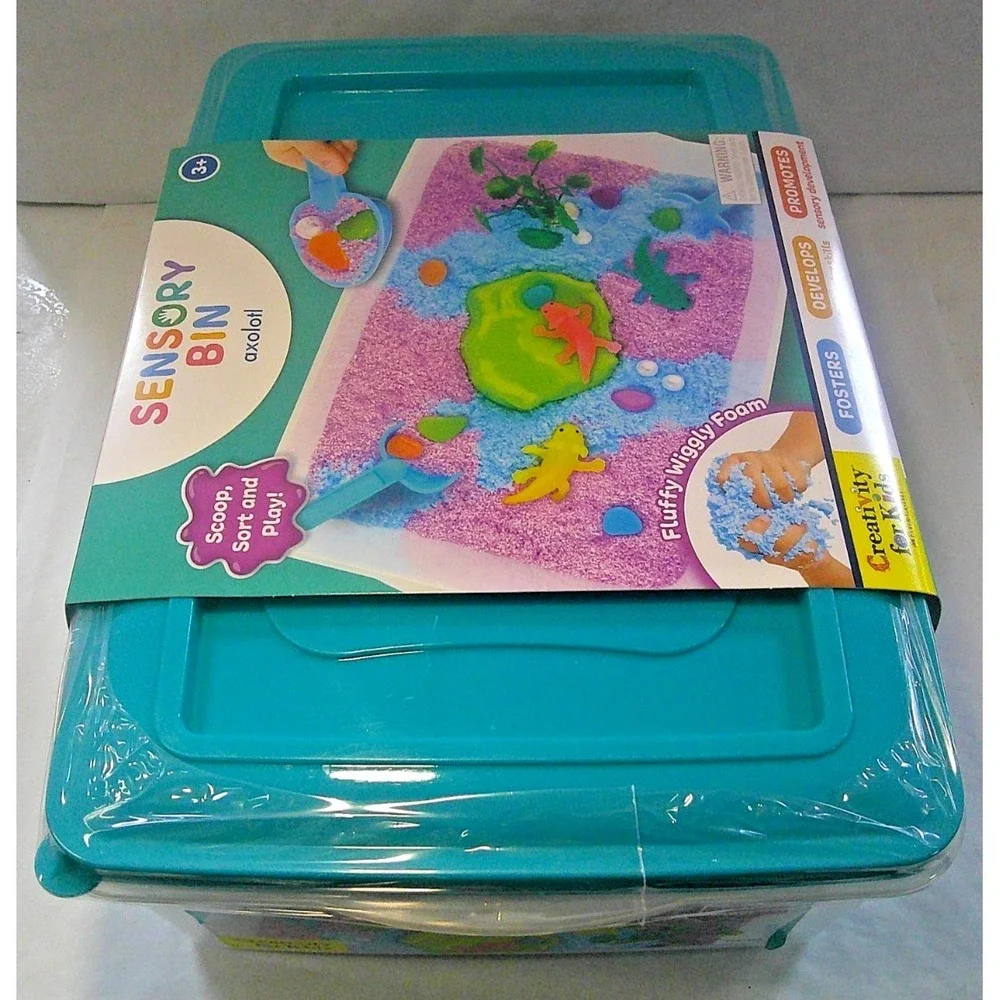Axolotl Sensory Bin for - Axolotl Toys Sand Sensory Toy with Lid, Art and Cra...
